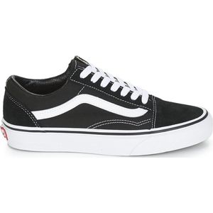 Vans, Schoenen, Heren, Zwart, 44 1/2 EU, Suède, Klassieke Old Skool Sneakers Zwart/Wit