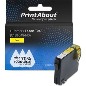 PrintAbout huismerk Inktcartridge T048 (C13T048440) Geel Geschikt voor Epson