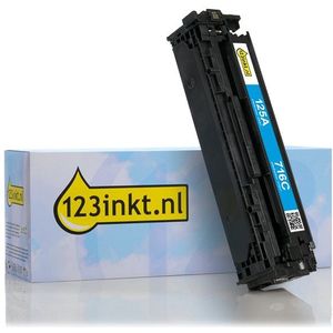 123inkt huismerk vervangt HP 125A (CB541A) toner cyaan