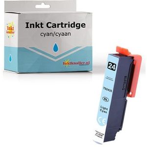 PrintAbout huismerk Inktcartridge 24XL (C13T24354012) Licht-cyaan Hoge capaciteit Geschikt voor Epson