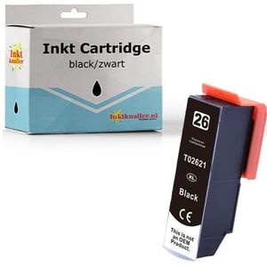 Huismerk Epson T2621 (26XL) 21 ml. inktcartridge zwart HC