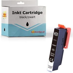 Huismerk Epson T2631 (26XL) 10 ml. inktcartridge foto zwart HC