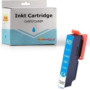 Huismerk Epson T2632 (26XL) 10 ml. inktcartridge cyaan HC