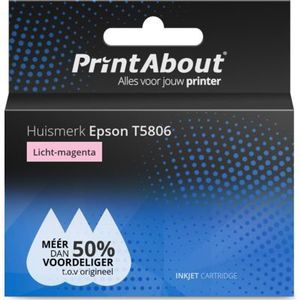 PrintAbout huismerk Inktcartridge T5806 Licht-magenta Geschikt voor Epson