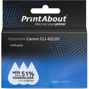 PrintAbout huismerk Inktcartridge CLI-42LGY Licht-grijs Geschikt voor Canon