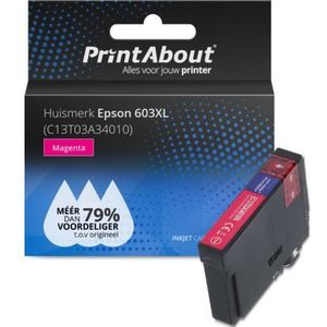 PrintAbout huismerk Inktcartridge 603XL (C13T03A34010) Magenta Hoge capaciteit Geschikt voor Epson
