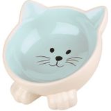 HAPPY PET VOERBAK KAT ORB BLAUW / CREME