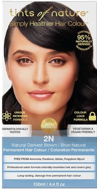 Tints Of Nature - 2N Natural Darkest Brown - Permanente Haarkleuring - Zeer Donkerbruin
