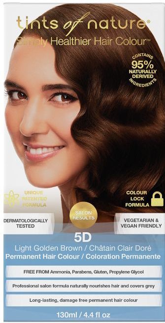 Tints Of Nature - 5D - Haarkleuring - Licht Goudbruin - Vegan, Dermatologisch Getest, Hydraterend