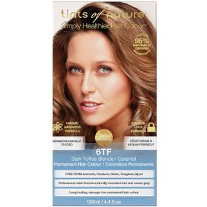 Tints of Nature Dark Toffee Permanent Hair Dye 6TF Nourishes Hair & Covers Greys – per stuk verpakt