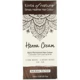 Tints of Nature Dark Brown Semi-Permanent Henna Cream Hair Colour Natural and Organic - Single Pack