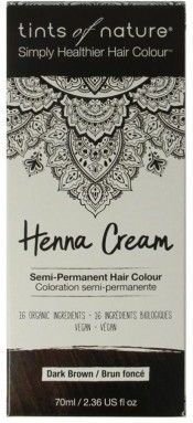 Tints of Nature - Dark Brown - Semi-Permanent Henna Cream - Haarkleuring - Single Pack