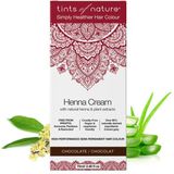 Tints of Nature Chocolate Semi-Permanent Henna Cream Hair Colour Natural and Organic - Single Pack