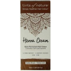 Tints Of Nature - Henna Cream - Gouden Bruin - Semi Permanent - 70 ml