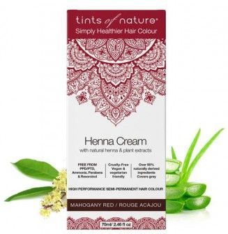 Tints Of Nature - Henna Cream - Mahogany Red - Semi-Permanent - 70 Milliliter