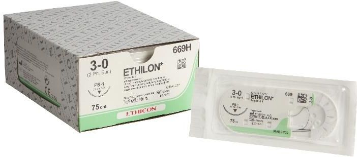 Ethilon hechtdraad 3-0 (FS-1) 669H 36 stuks