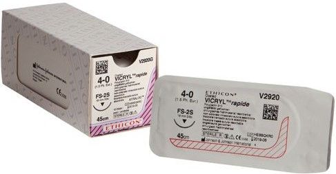 Vicryl Rapide hechtdraad 4-0 (FS-2S) V2920G 12 stuks