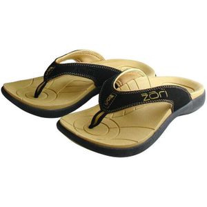 Zori - Teenslippers - Beige/Zwart - Orthopedisch Voetbed