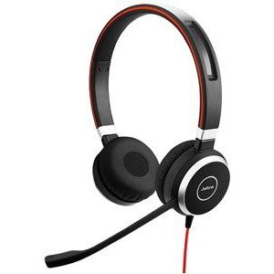 Jabra Evolve 40 UC Stereo Headset – Unified Communications Headphones for VoIP Softphone with Passive Noise Cancellation – USB-Cable with Controller – Black