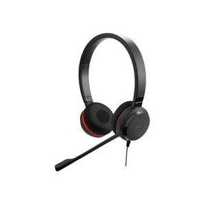 Jabra Evolve 30 MS stereo headset, gecertificeerde Microsoft VoIP softphone hoofdtelefoon met passieve ruisonderdrukking, USB-kabel met controller, zwart