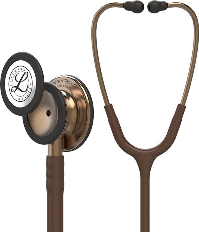Littmann Classic III Stethoscoop 5809 Special Edition borststuk in koperen afwerking chocoladebruine slang