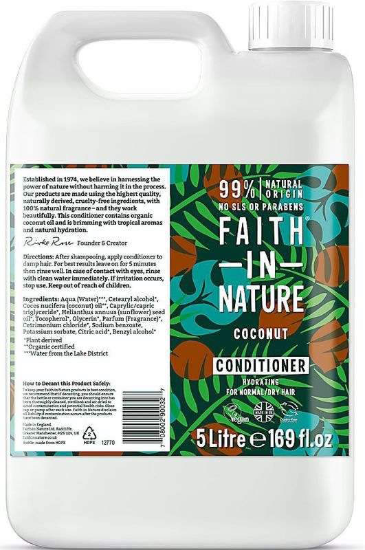 Faith in Nature - Coconut Conditioner - Navulverpakking - Natuurlijke Vegan Conditioner