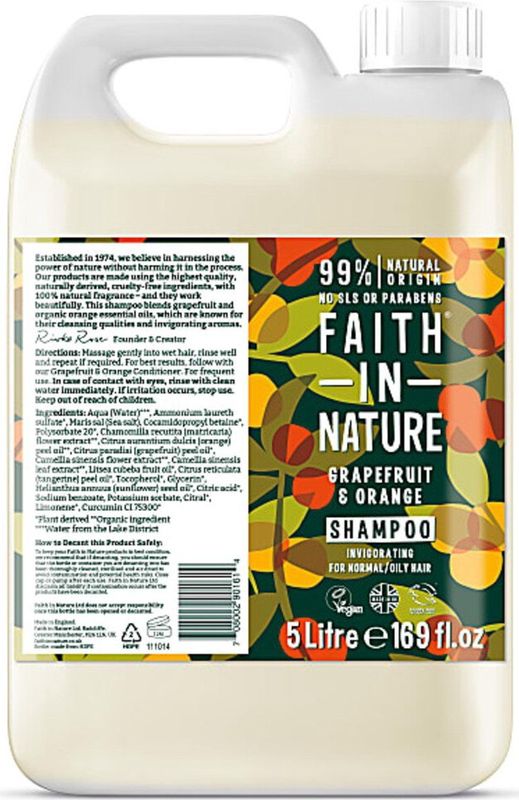 Faith in Nature Grapefruit & Sinaasappel Shampoo 5L