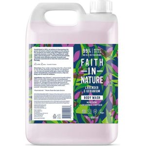 Faith in nature bodywash lavendel  & geranium navulverpakking  5LT