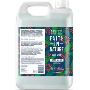 Faith In Nature - Douchebad - Aloë Vera - Veganistisch - Navulbare Fles 5L