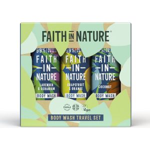 Faith In Nature Geschenkset Body Wash Travel Lavendel & Geranium 1 set