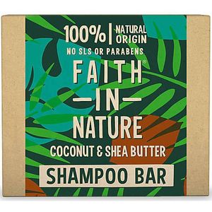 Faith in nature shampoo bar kokosnoot en sheaboter  85GR