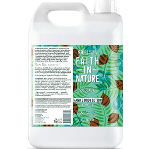 Faith in nature hand & body lotion coconut navulverpakking  5LT