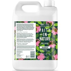 Faith in nature shampoo wild rose navulverpakking  5LT