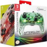 PDP Afterglow Deluxe+ LED bekabeld Gaming Controller - Licensed by Nintendo for Switch and OLED - RGB Hue Color Lights - See through Gamepad Controller - 3.5 mm Jack - Dual Vibration - Paddle Buttons