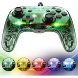 PDP Afterglow Deluxe+ LED bekabeld Gaming Controller - Licensed by Nintendo for Switch and OLED - RGB Hue Color Lights - See through Gamepad Controller - 3.5 mm Jack - Dual Vibration - Paddle Buttons