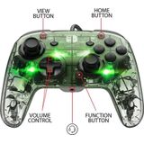 PDP Afterglow Deluxe+ LED bekabeld Gaming Controller - Licensed by Nintendo for Switch and OLED - RGB Hue Color Lights - See through Gamepad Controller - 3.5 mm Jack - Dual Vibration - Paddle Buttons