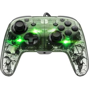 PDP Afterglow Deluxe+ LED bekabeld Gaming Controller - Licensed by Nintendo for Switch and OLED - RGB Hue Color Lights - See through Gamepad Controller - 3.5 mm Jack - Dual Vibration - Paddle Buttons