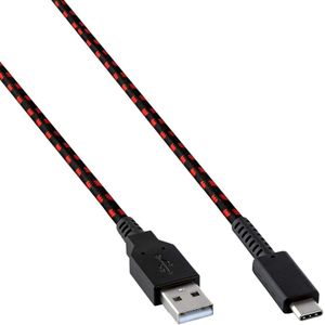 PDP Gaming Charge Cable | 8 Feet USB C lader: zwart/rood - Nintendo Switch