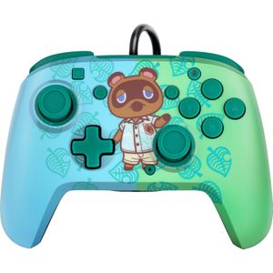 PDP Faceoff Deluxe + Audio Animal Crossing (Switch), Controller, Blauw, Groen