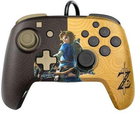 PDP - Faceoff Deluxe+ Audio Wired Controller - The Legend of Zelda - Zwart - Bedraad