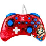 PDP Rock Candy bekabeld Gaming Switch Pro Controller - Mario - rood - Official License Nintendo - OLED / Lite Compatible, Compact, Durable Travel Controller