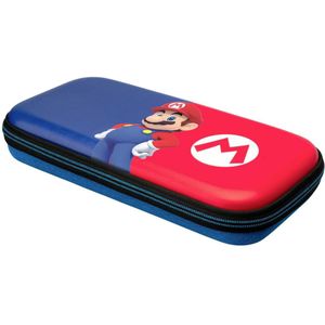 PDP Gaming Officieel Gelicentieerd Switch Slim Deluxe Travel Case - Mario - Semi-Hardshell Protection - Protective PU Leather - Holds 14 Games & Console - werken aans met Switch OLED & Lite