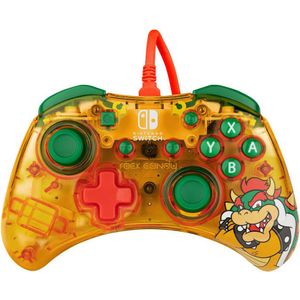 PDP Rock Candy Wired Gaming Switch Pro Controller - Official License Nintendo - OLED/Lite Compatible - Compact, Durable Travel Controller - Bowser