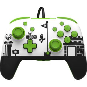 PDP REMATCH: Super Mario Retro Zwart, Groen, Wit USB Gamepad Analoog/digitaal Nintendo Switch, Nintendo Switch OLED
