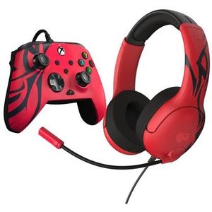 PDP - Rematch Controller en Airlite Bedraad Headset - Spirit Rood - Officieel Gelicentieerd voor Xbox Series X|S