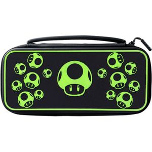 PDP Gaming Switch Travel Case Plus - 1-Up Mushroom Glow in the Dark