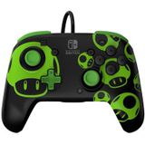 PDP Rematch - Bedrade Nintendo Switch Controller - Glow in the Dark - 1-Up Mushroom
