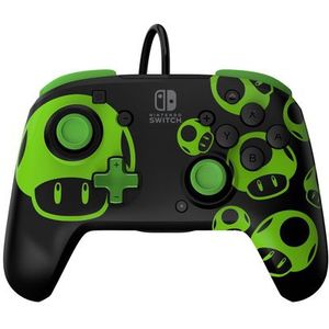 PDP Rematch - Bedrade Nintendo Switch Controller - Glow in the Dark - 1-Up Mushroom