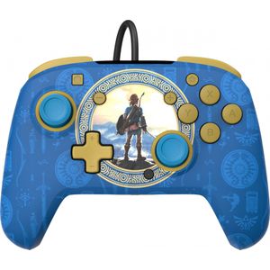 PDP Gaming Wired Rematch Controller - Zelda Hyrule Blue (nintendo Switch)