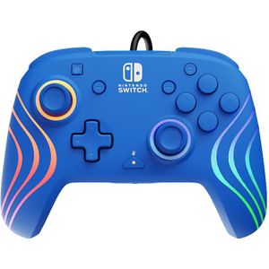 Official Switch Afterglow Wave Wired Controller - Blue